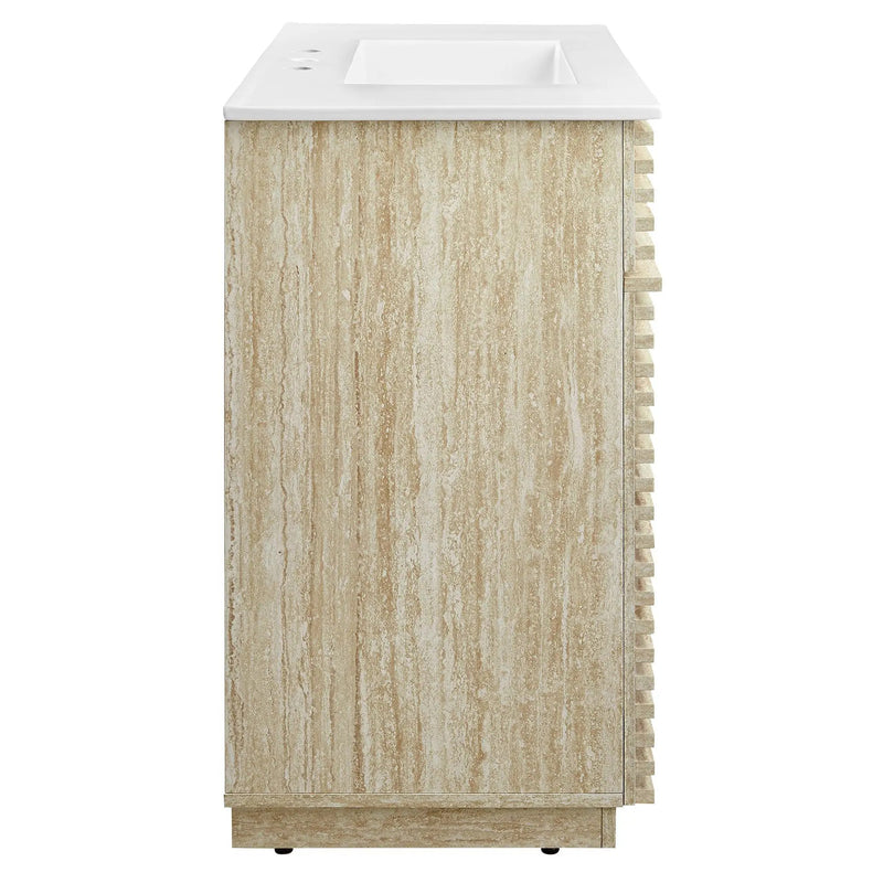 Render 36" Faux Travertine Bathroom Vanity With Sink by Modway by HouseOfZazla