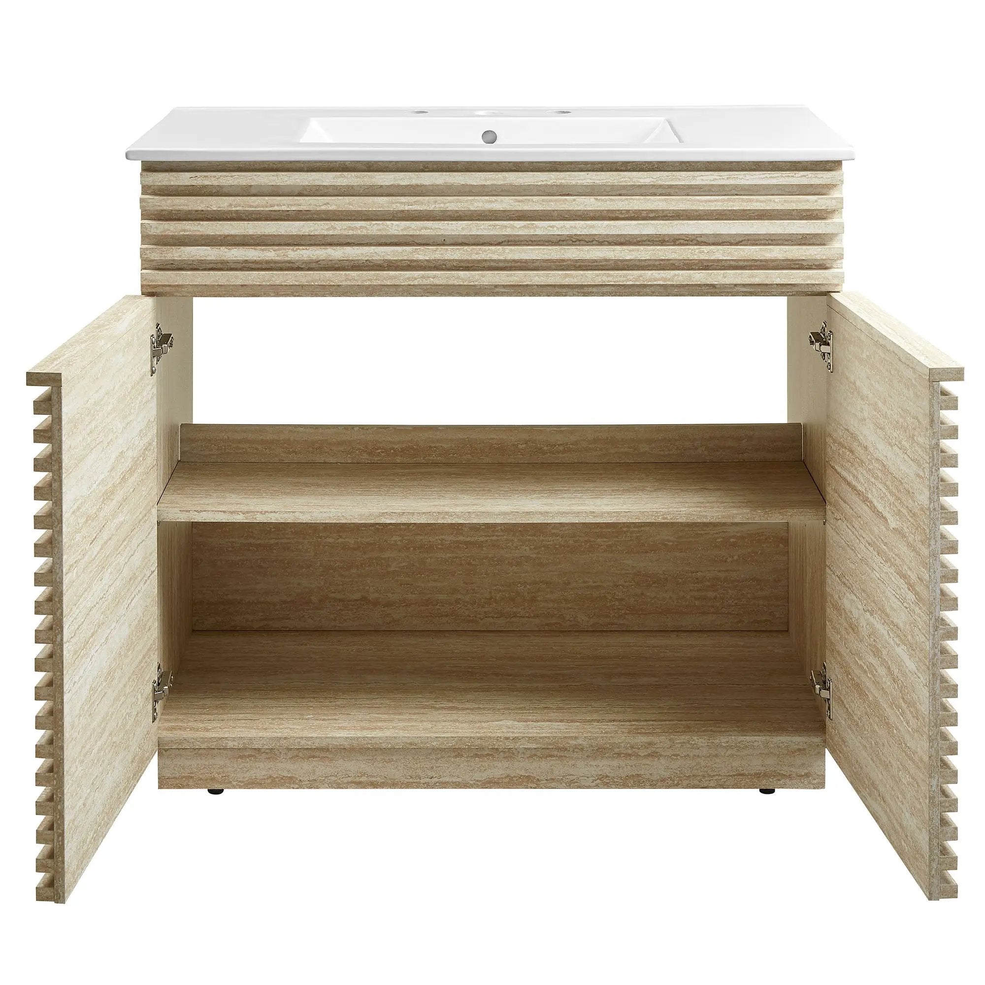 Render 36" Faux Travertine Bathroom Vanity With Sink by Modway by HouseOfZazla