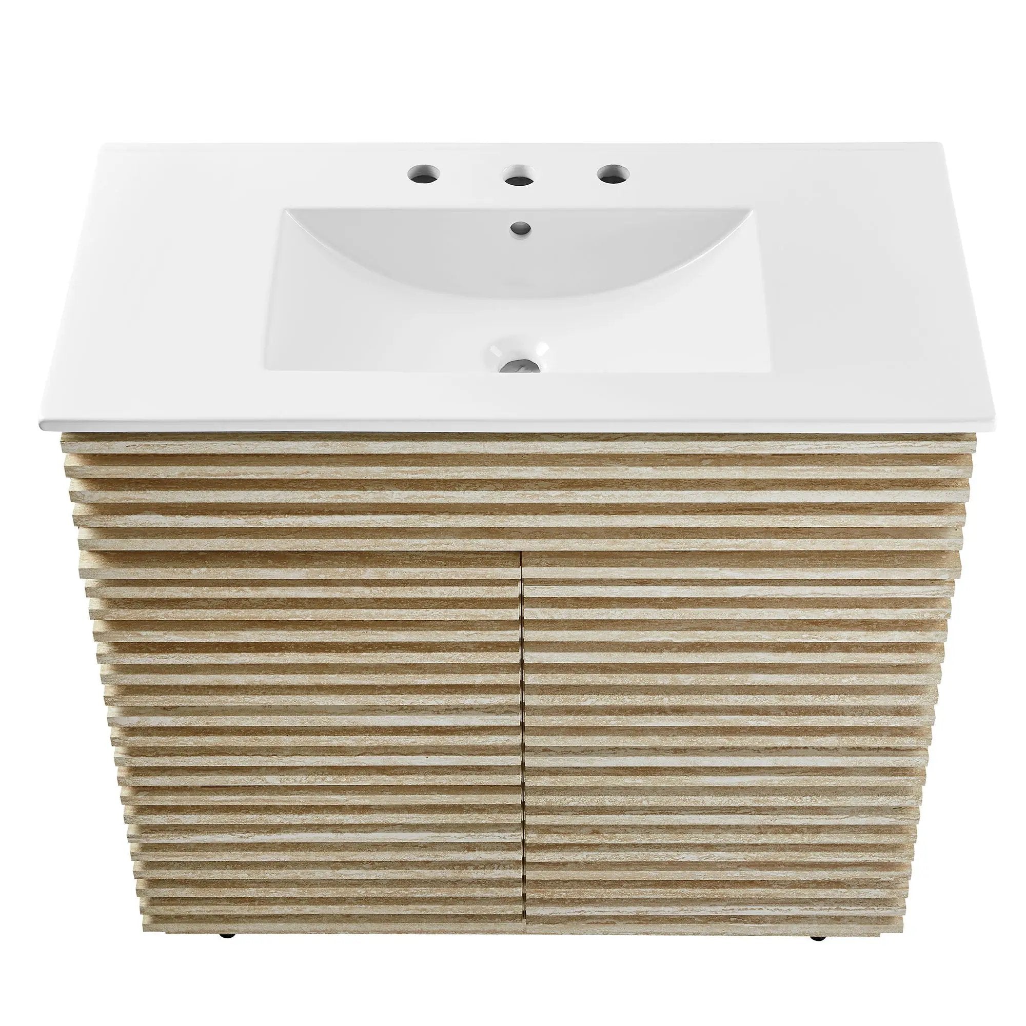 Render 36" Faux Travertine Bathroom Vanity With Sink by Modway by HouseOfZazla
