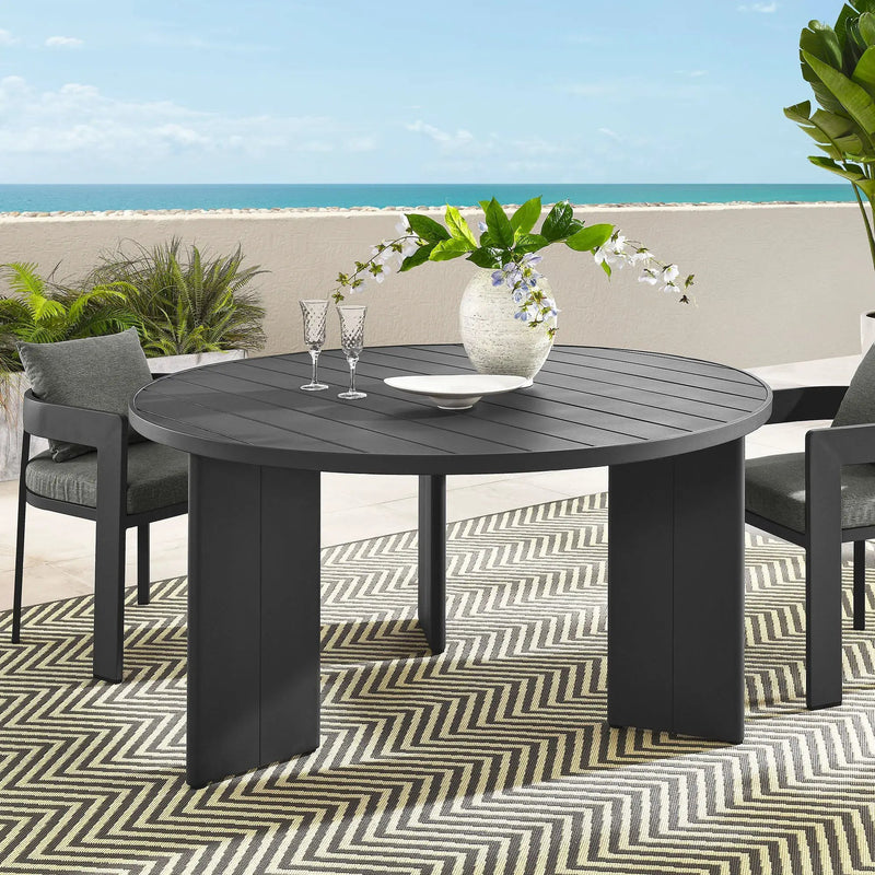 Tahoe Round Outdoor Patio Aluminum Dining Table by Modway by HouseOfZazla