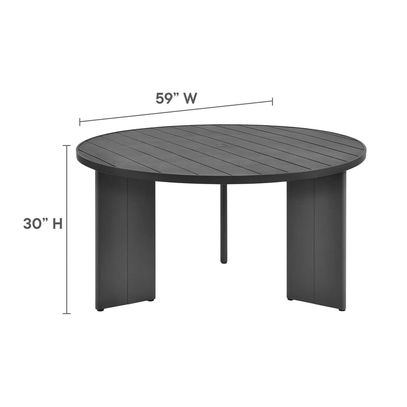 Tahoe Round Outdoor Patio Aluminum Dining Table by Modway by HouseOfZazla