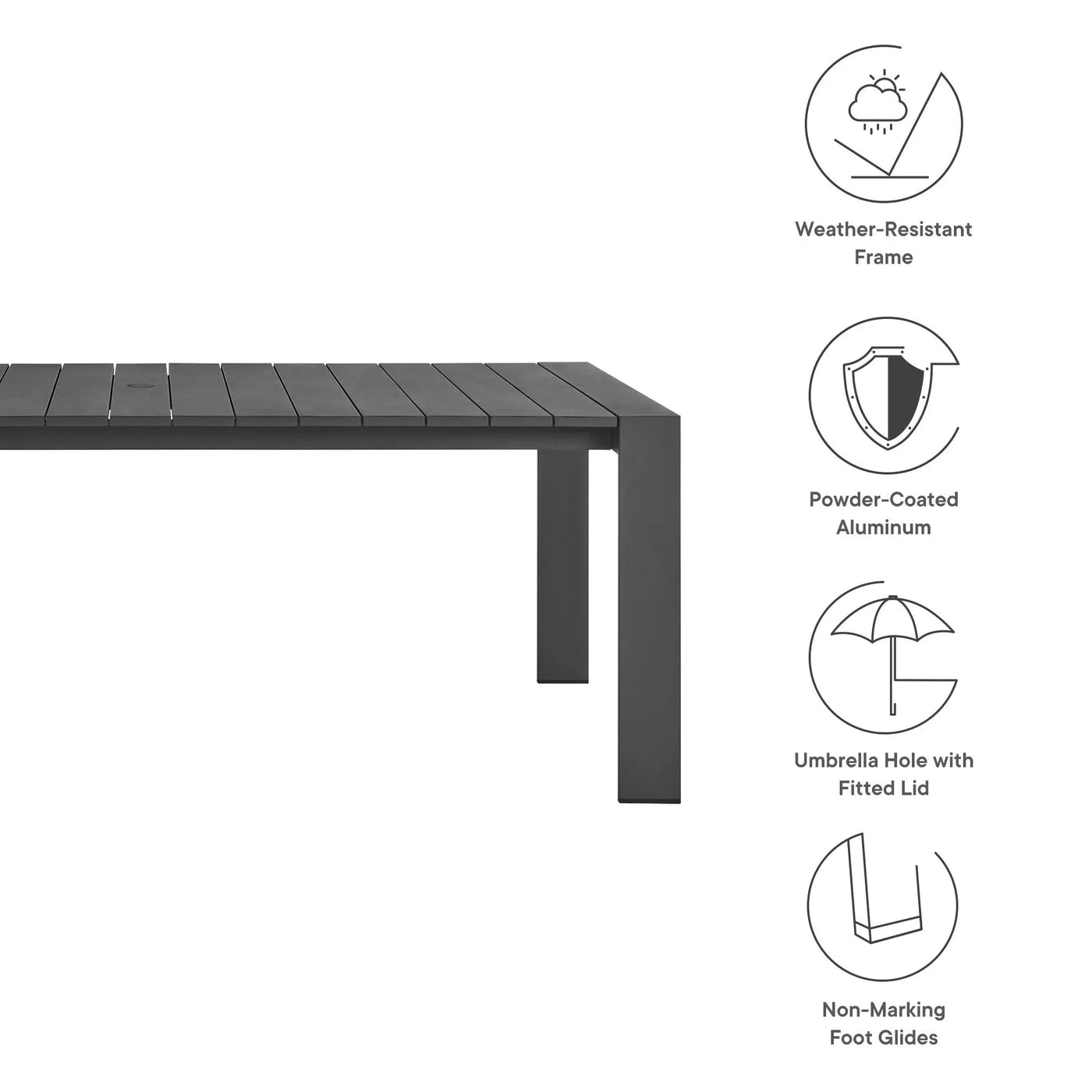 Tahoe 9-Piece Outdoor Patio Aluminum Dining Set by Modway by HouseOfZazla