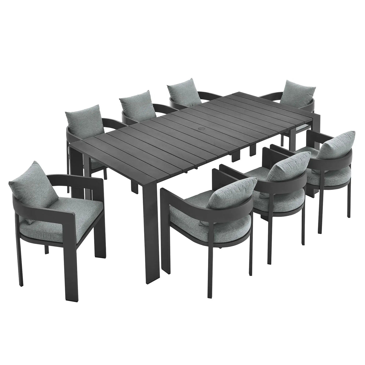 Tahoe 9-Piece Outdoor Patio Aluminum Dining Set by Modway by HouseOfZazla
