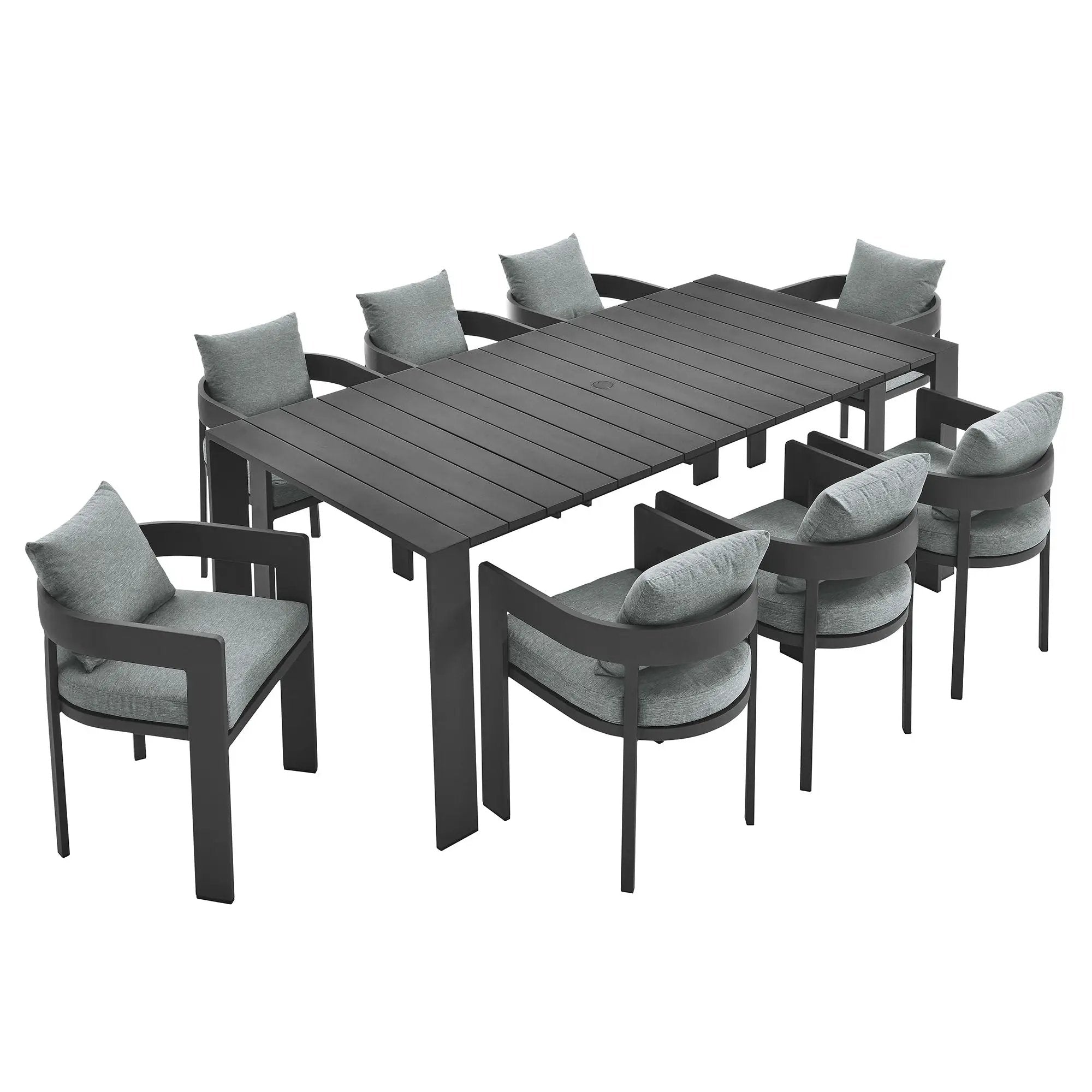 Tahoe 9-Piece Outdoor Patio Aluminum Dining Set by Modway by HouseOfZazla