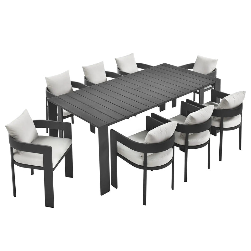 Tahoe 9-Piece Outdoor Patio Aluminum Dining Set by Modway by HouseOfZazla