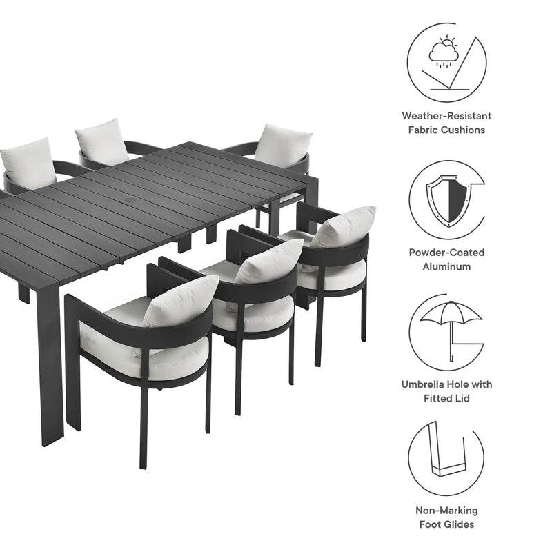 Tahoe 9-Piece Outdoor Patio Aluminum Dining Set by Modway by HouseOfZazla