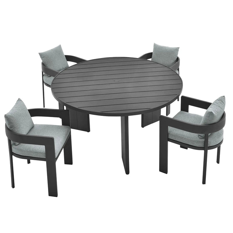 Tahoe 5-Piece Outdoor Patio Aluminum Dining Set by Modway by HouseOfZazla