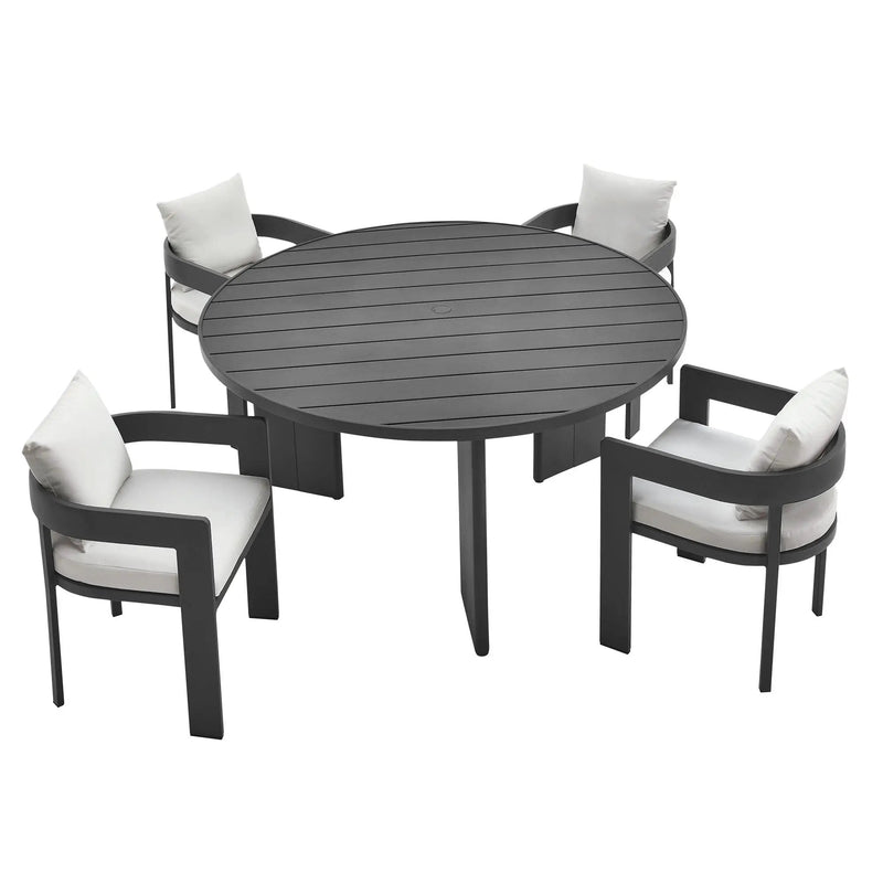 Tahoe 5-Piece Outdoor Patio Aluminum Dining Set by Modway by HouseOfZazla