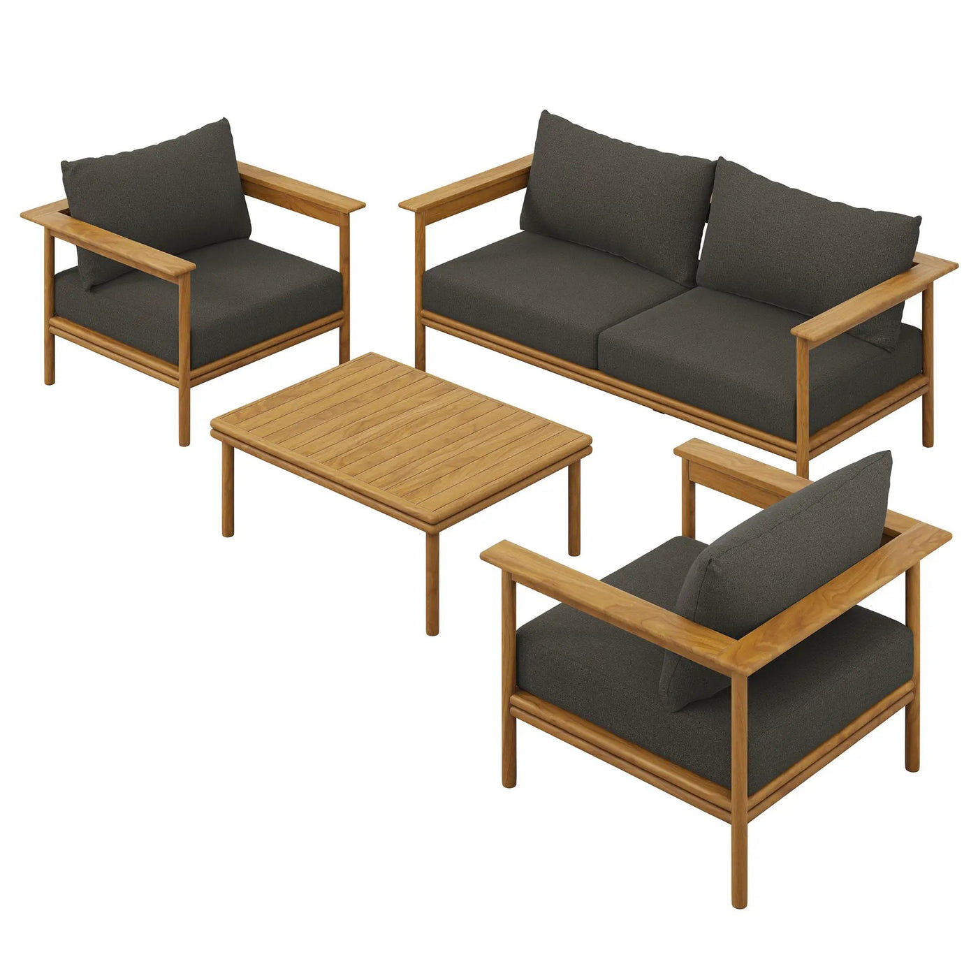 Wren 4-Piece Outdoor Patio Teak Wood Furniture Set by Modway by HouseOfZazla