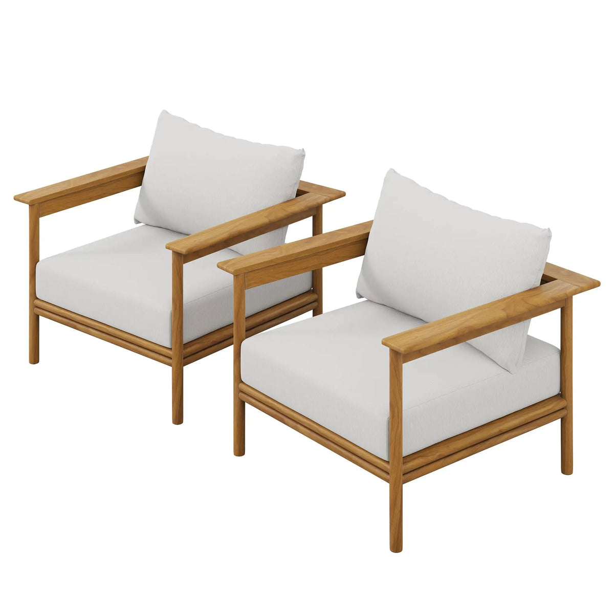 Wren Outdoor Patio Teak Wood Armchair Set of 2 by Modway by HouseOfZazla