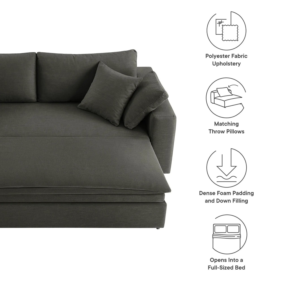 Commix Down Filled Overstuffed Sleeper Sofa by Modway by HouseOfZazla