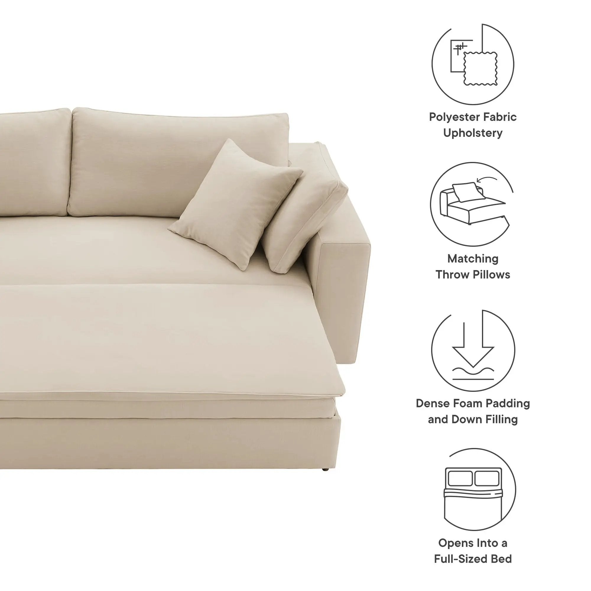 Commix Down Filled Overstuffed Sleeper Sofa by Modway by HouseOfZazla