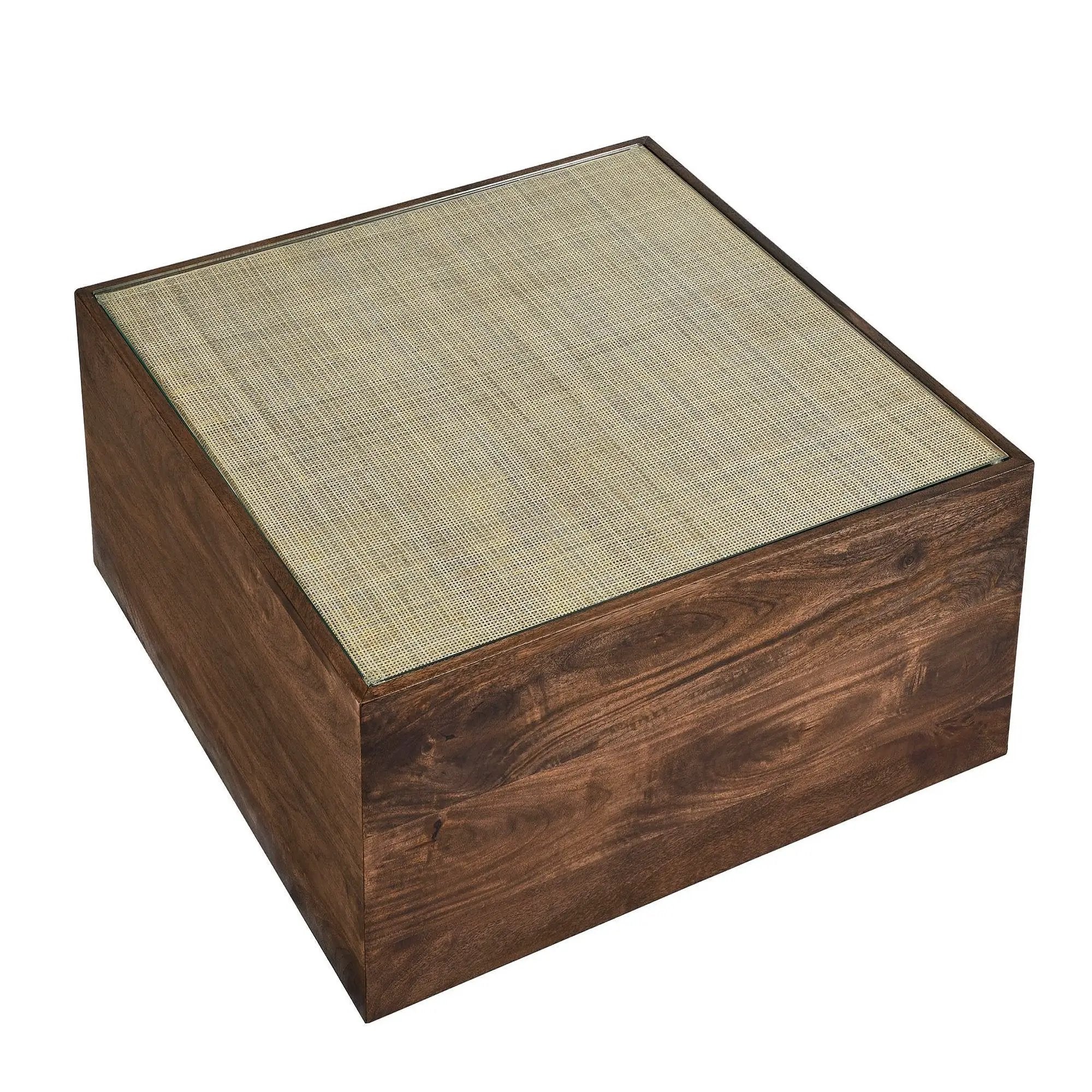 Truett Square Wood Rattan Coffee Table by Modway by HouseOfZazla