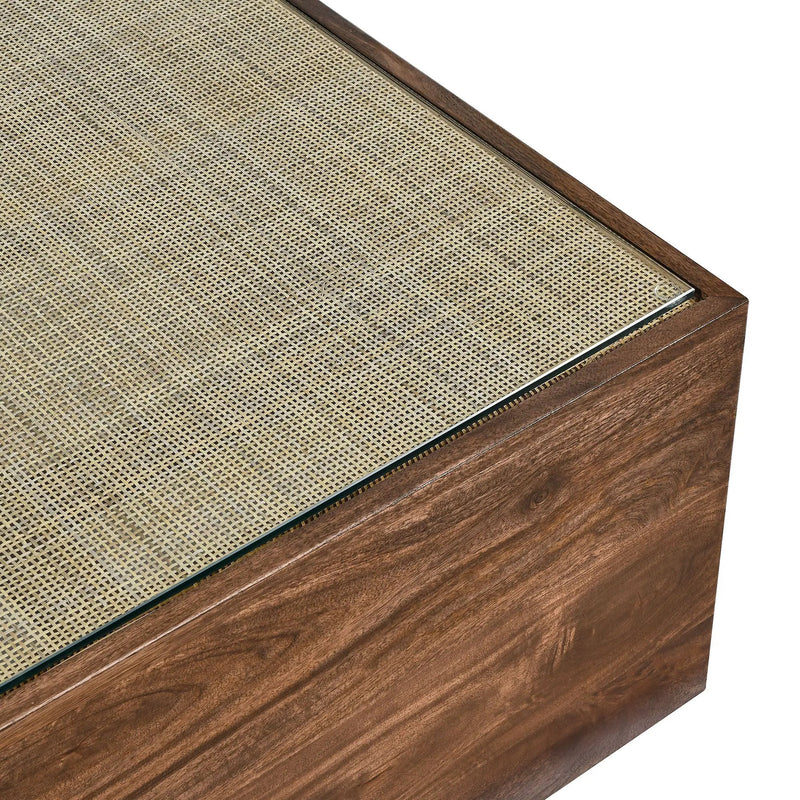 Truett Square Wood Rattan Coffee Table by Modway by HouseOfZazla