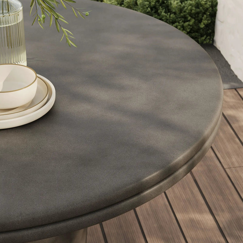 Brion 48" Indoor - Outdoor Patio Concrete Round Dining Table by Modway by HouseOfZazla