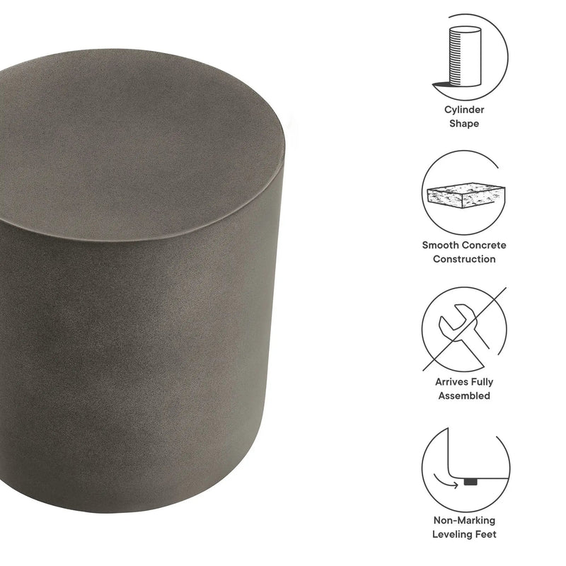 Brion Indoor-Outdoor Patio Concrete Stool by Modway by HouseOfZazla