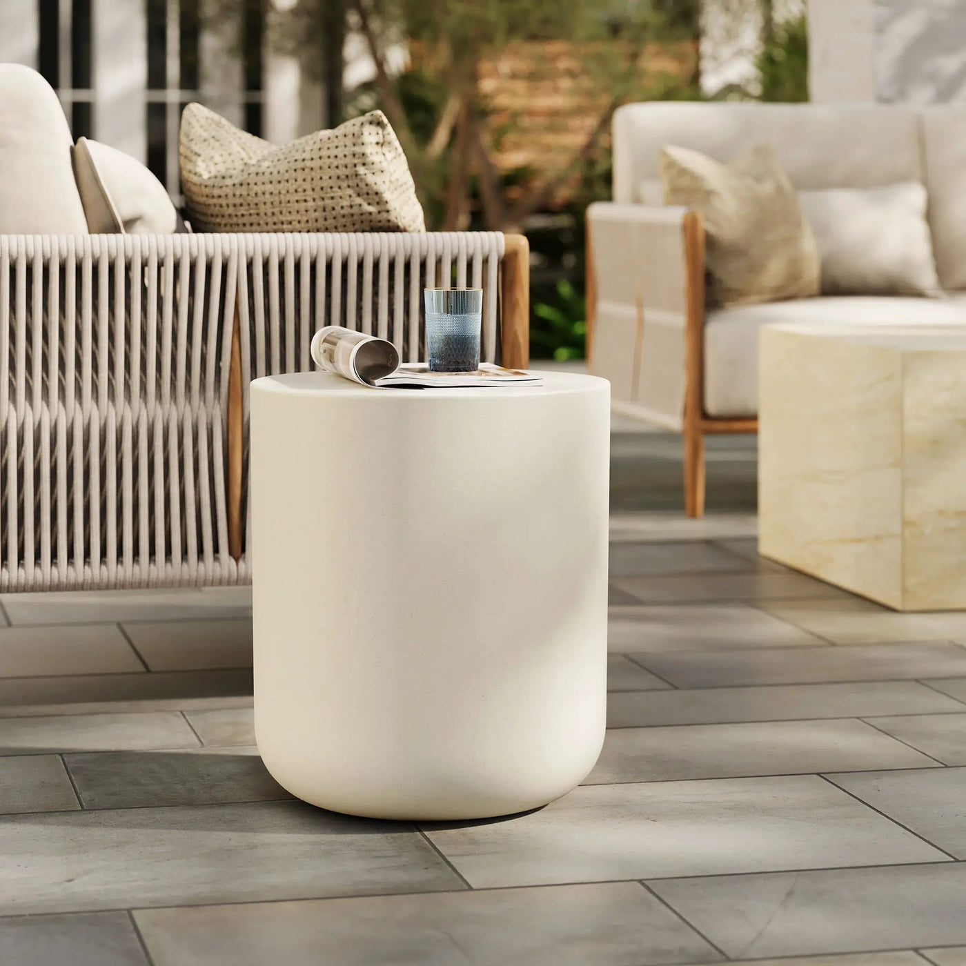 Brion Indoor-Outdoor Patio Concrete Stool by Modway by HouseOfZazla