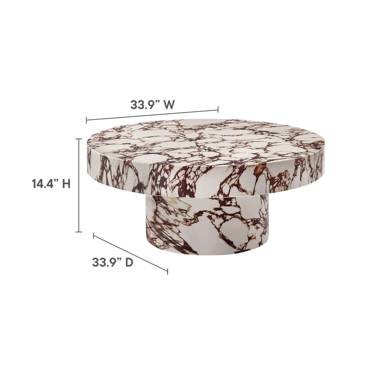 Alora Indoor - Outdoor Patio Concrete Round Coffee Table by Modway by HouseOfZazla