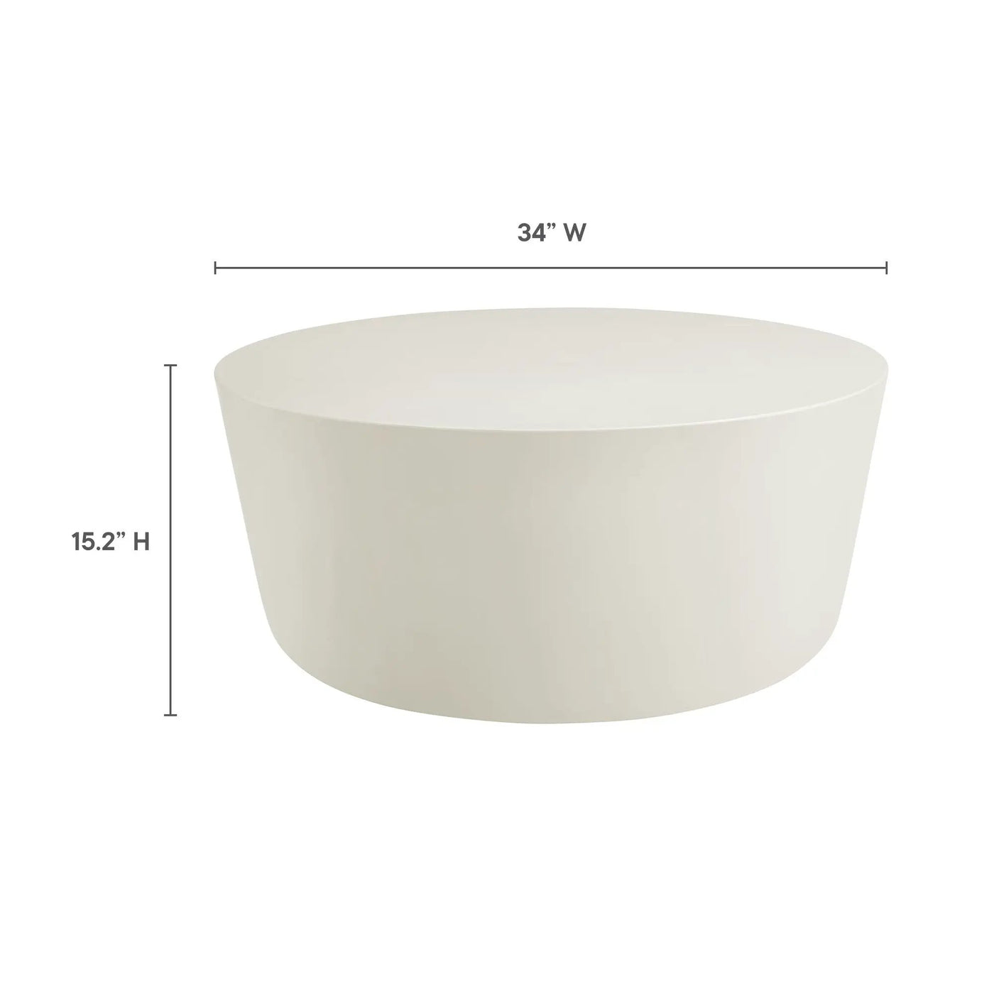 Brion Round Indoor-Outdoor Concrete Coffee Table by Modway by HouseOfZazla