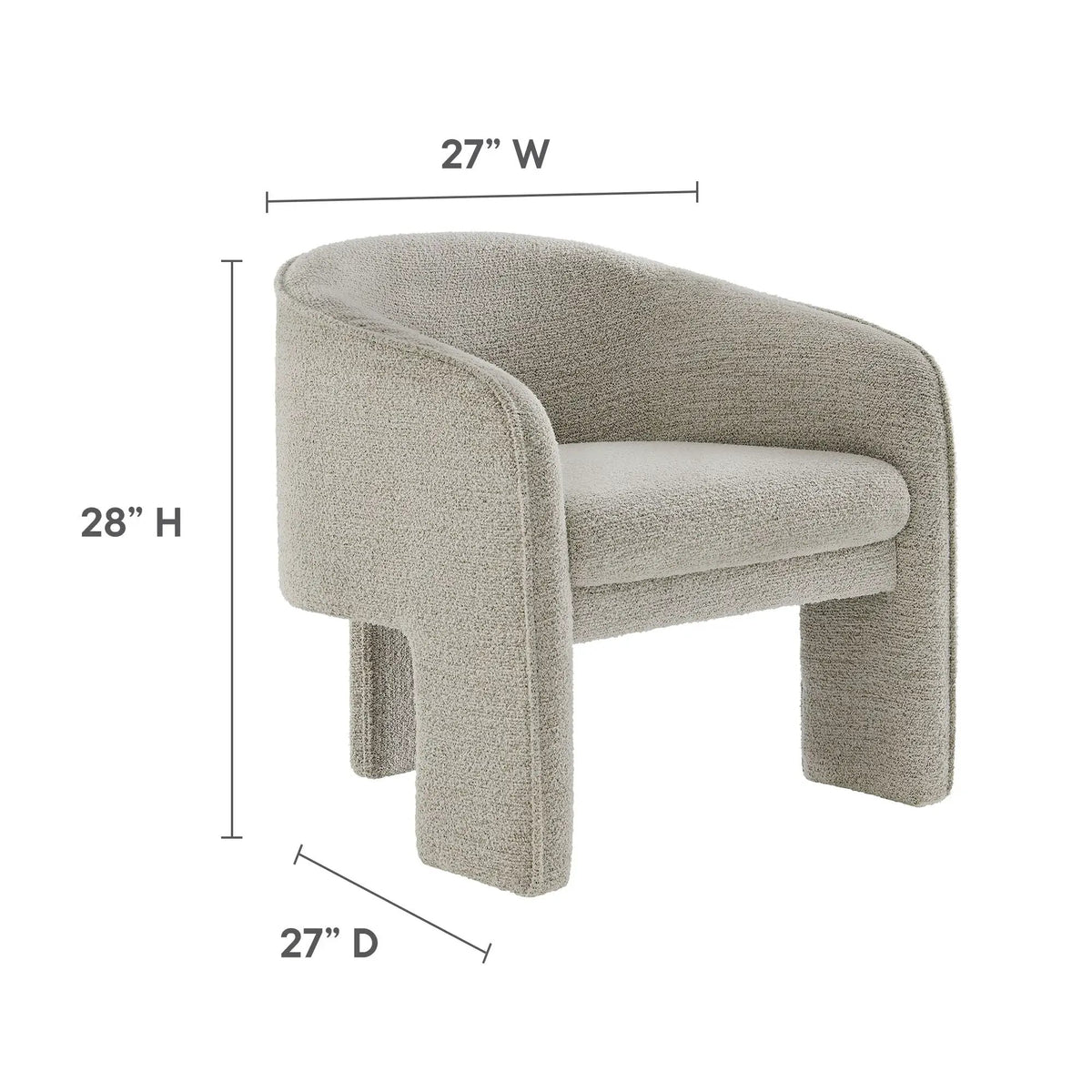 Greer Boucle Fabric Upholstered Accent Armchair by Modway by HouseOfZazla
