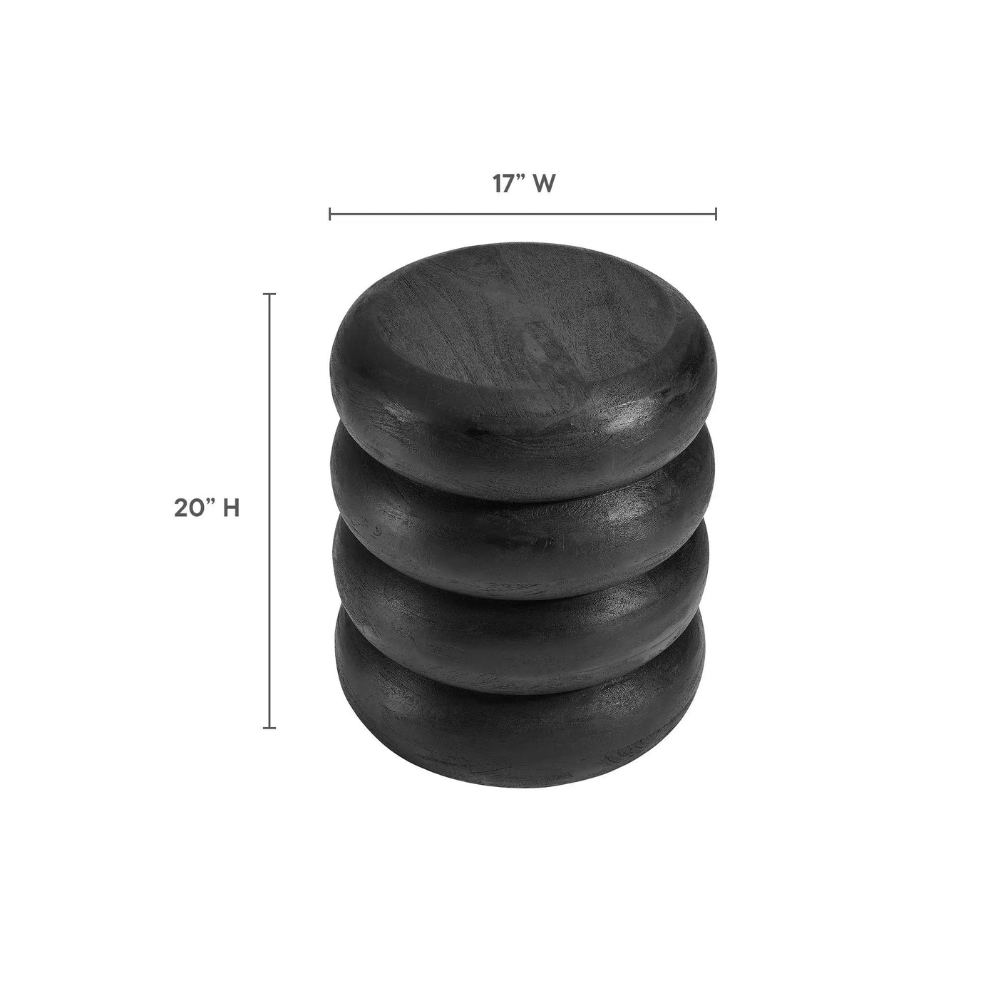 Ellery Round Stacked Wood Side Table by Modway by HouseOfZazla