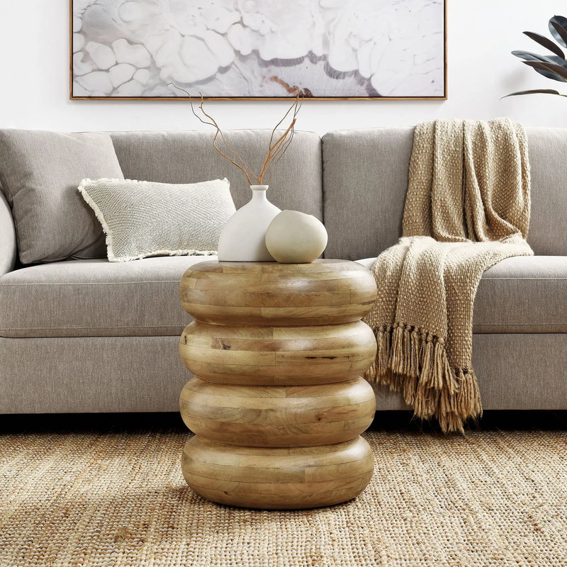 Ellery Round Stacked Wood Side Table by Modway by HouseOfZazla