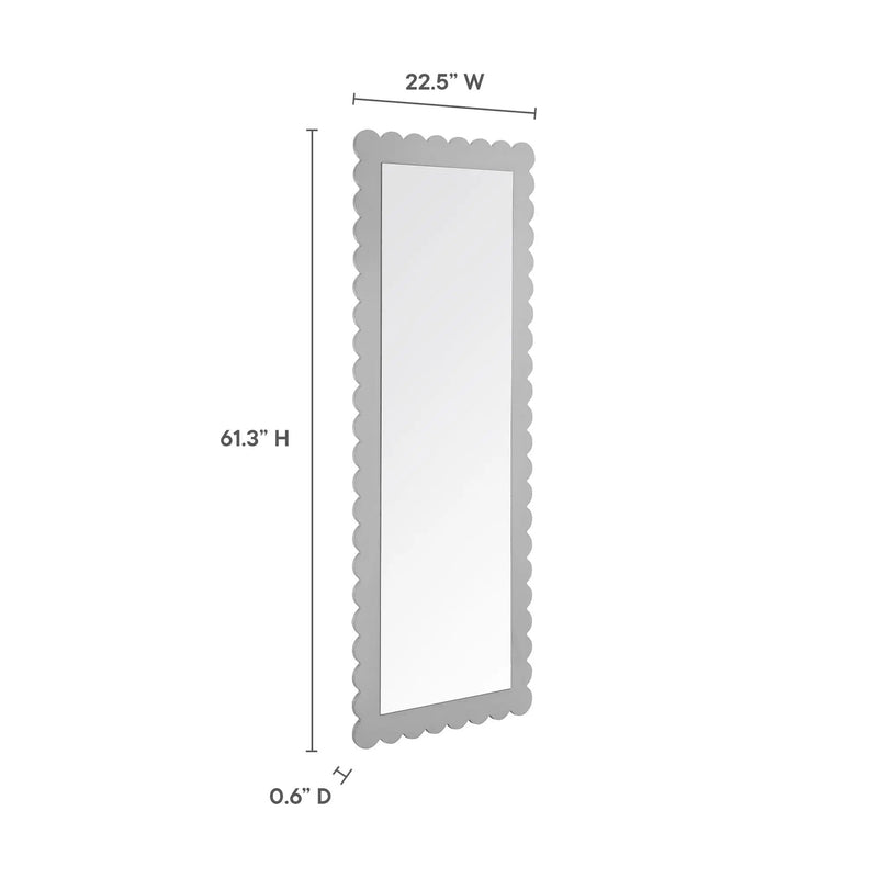 Emmeline Scalloped Rectangle Floor Mirror by Modway by HouseOfZazla