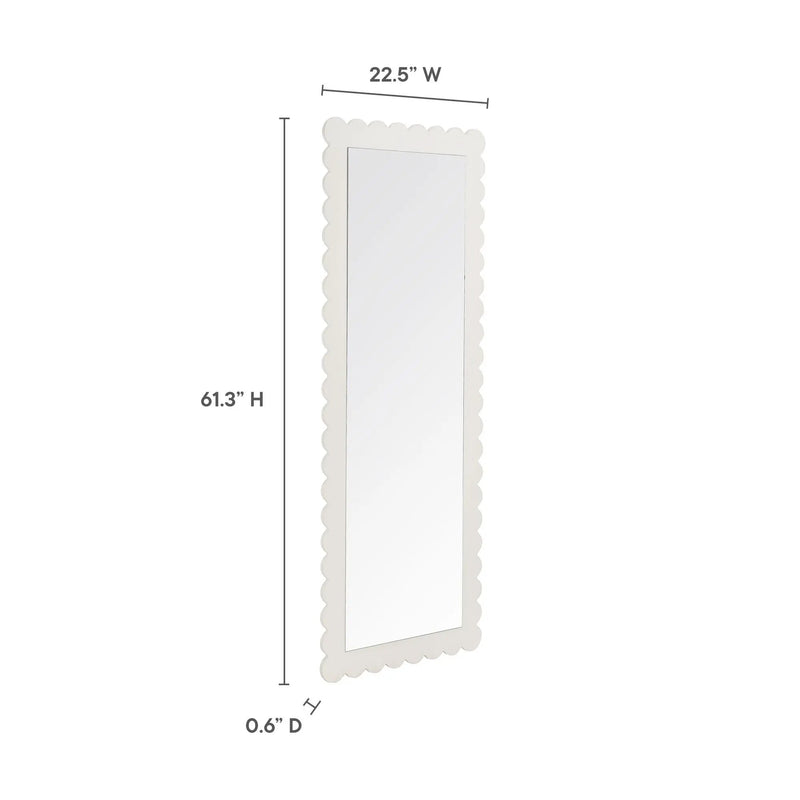 Emmeline Scalloped Rectangle Floor Mirror by Modway by HouseOfZazla