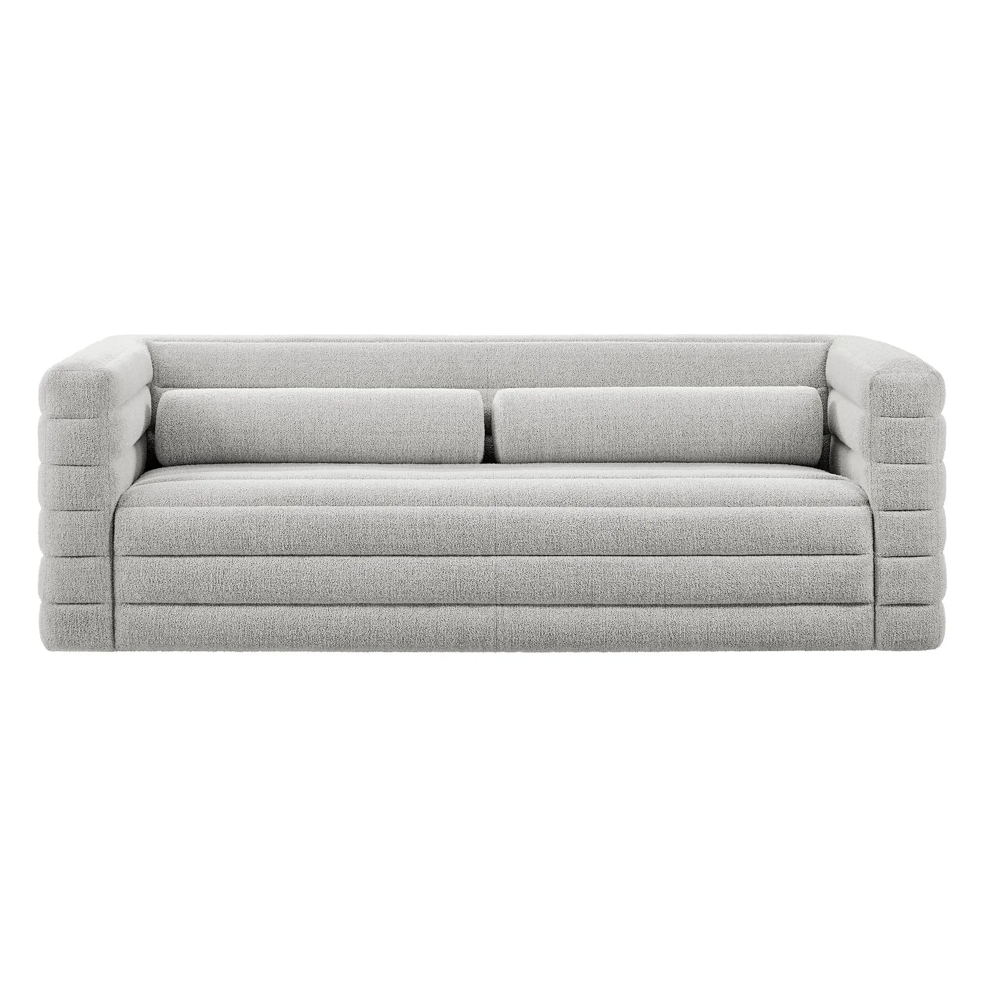 Relle Channel Tufted Boucle Upholstered Sofa by Modway by HouseOfZazla