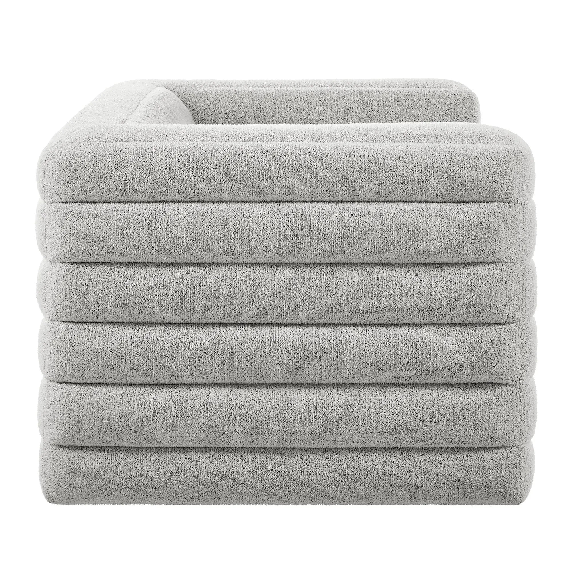 Relle Channel Tufted Boucle Upholstered Loveseat by Modway by HouseOfZazla