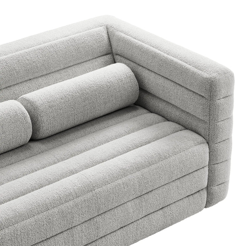 Relle Channel Tufted Boucle Upholstered Loveseat by Modway by HouseOfZazla