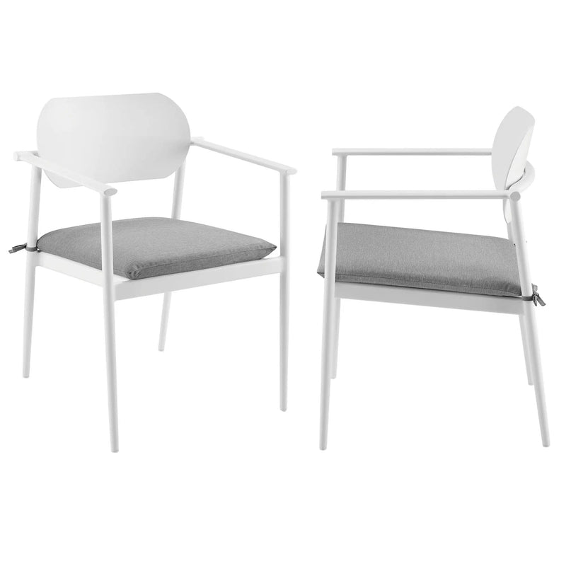 Aeris Stackable Outdoor Patio Aluminum Dining Armchair Set of 2 by Modway by HouseOfZazla