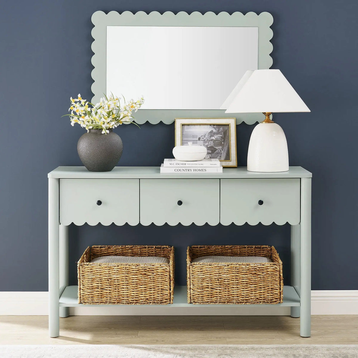 Emmeline 3-Drawer Scalloped Console Table by Modway by HouseOfZazla
