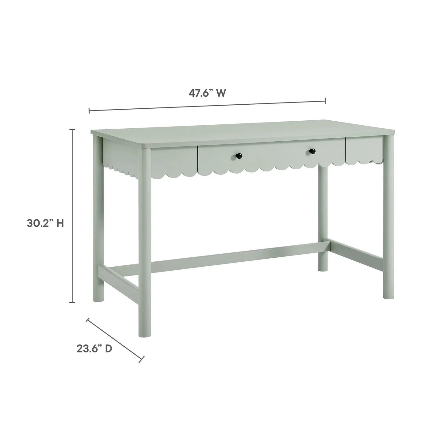 Emmeline 1-Drawer Scallop Writing Desk by Modway by HouseOfZazla