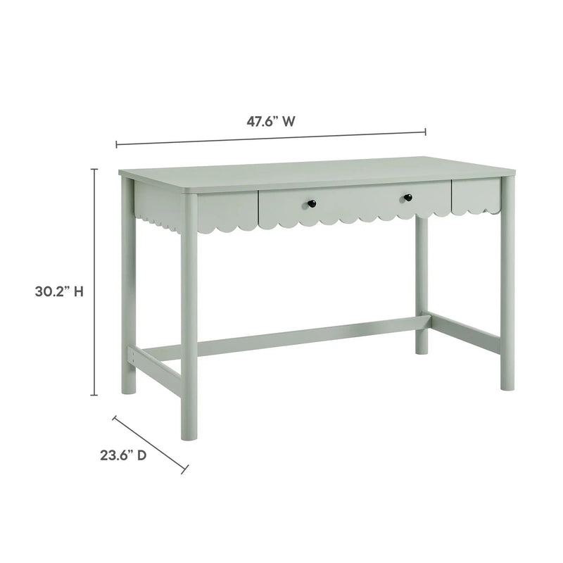 Emmeline 1-Drawer Scallop Writing Desk by Modway by HouseOfZazla