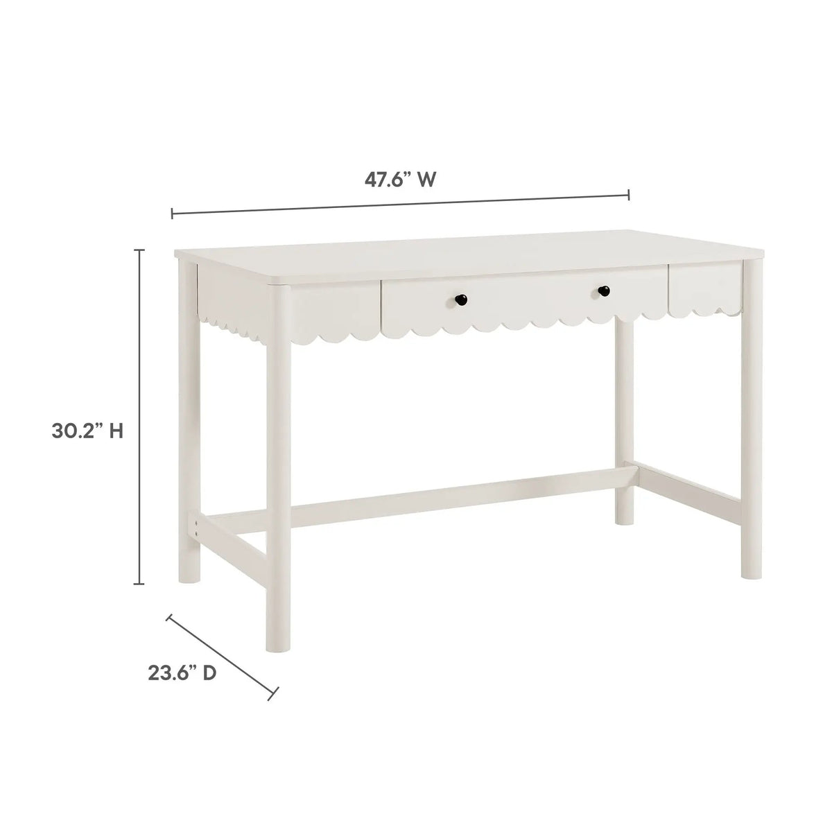 Emmeline 1-Drawer Scallop Writing Desk by Modway by HouseOfZazla