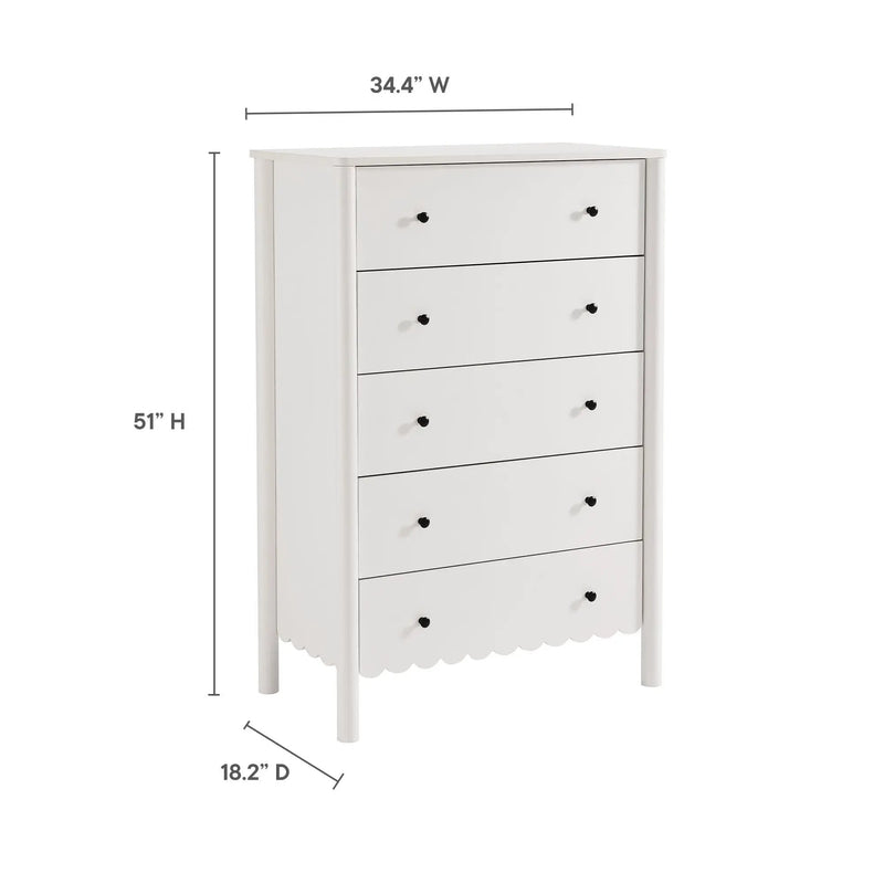 Emmeline Scalloped 5-Drawer Chest by Modway by HouseOfZazla
