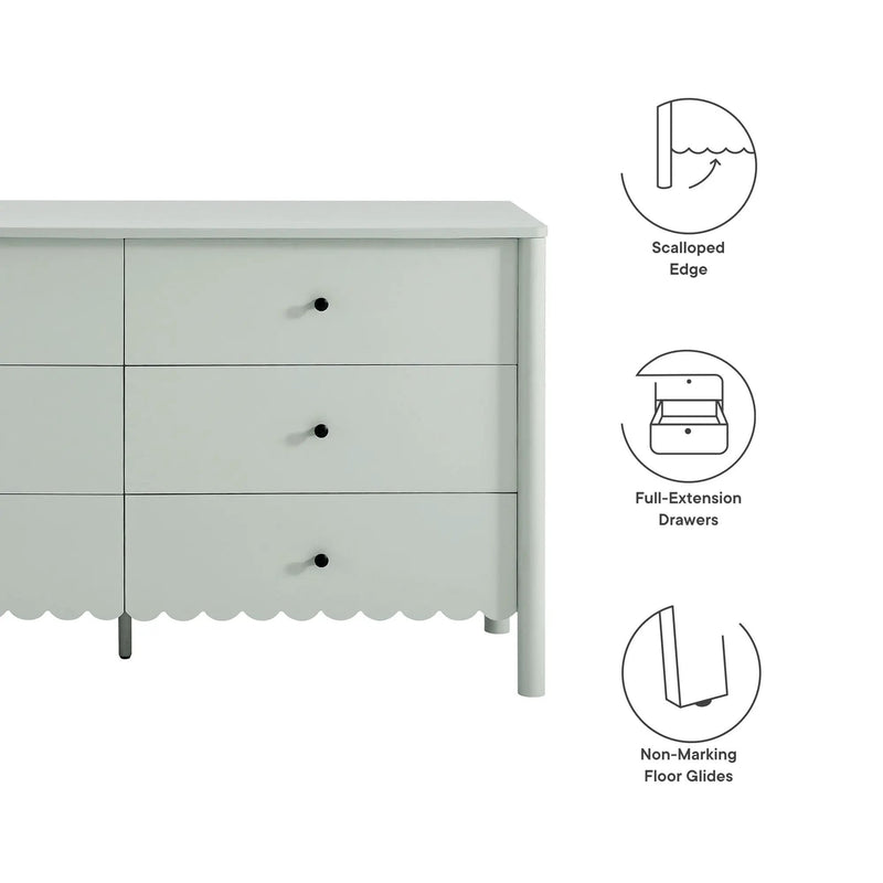 Emmeline Scalloped 6-Drawer Dresser by Modway by HouseOfZazla