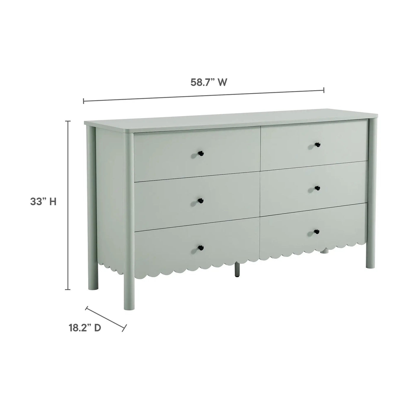 Emmeline Scalloped 6-Drawer Dresser by Modway by HouseOfZazla