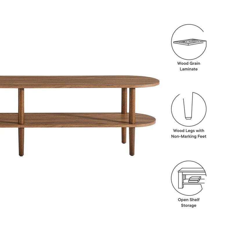 Torus Oval Wood TV Stand by Modway by HouseOfZazla