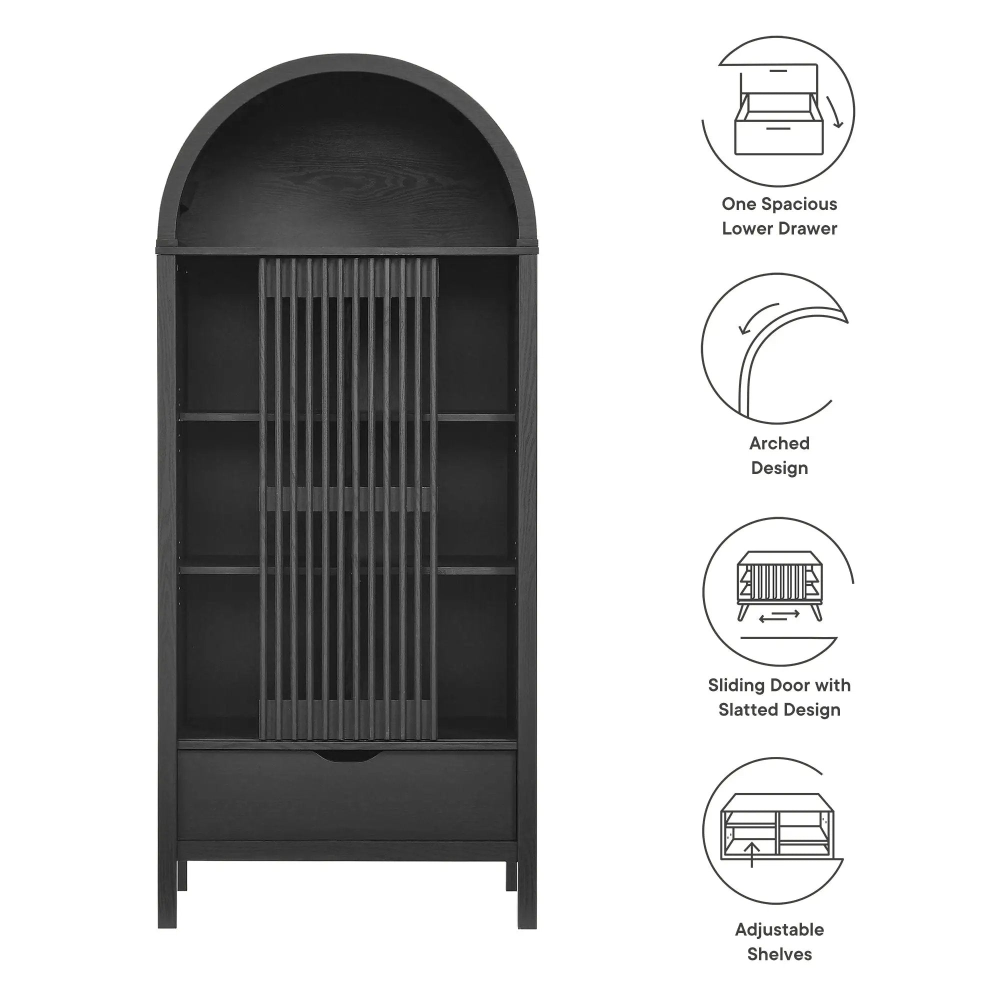 Vaughn 71" Arched Storage Display Cabinet by Modway by HouseOfZazla