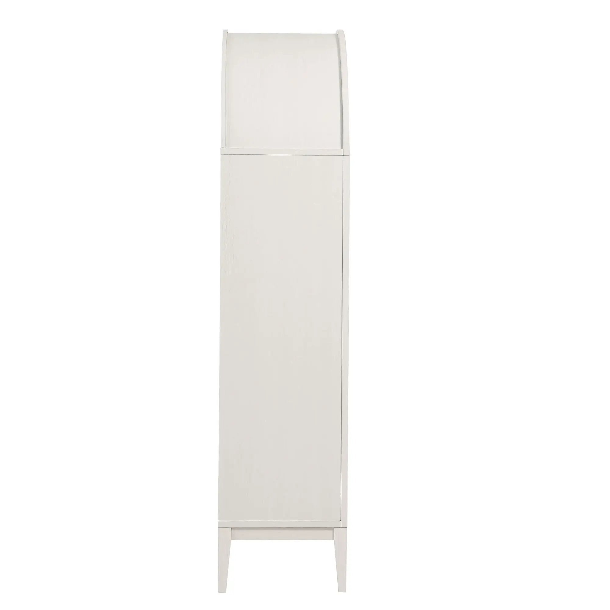 Nolan 1-Piece Wood Storage Cabinet with Arched Glass Doors by HouseOfZazla