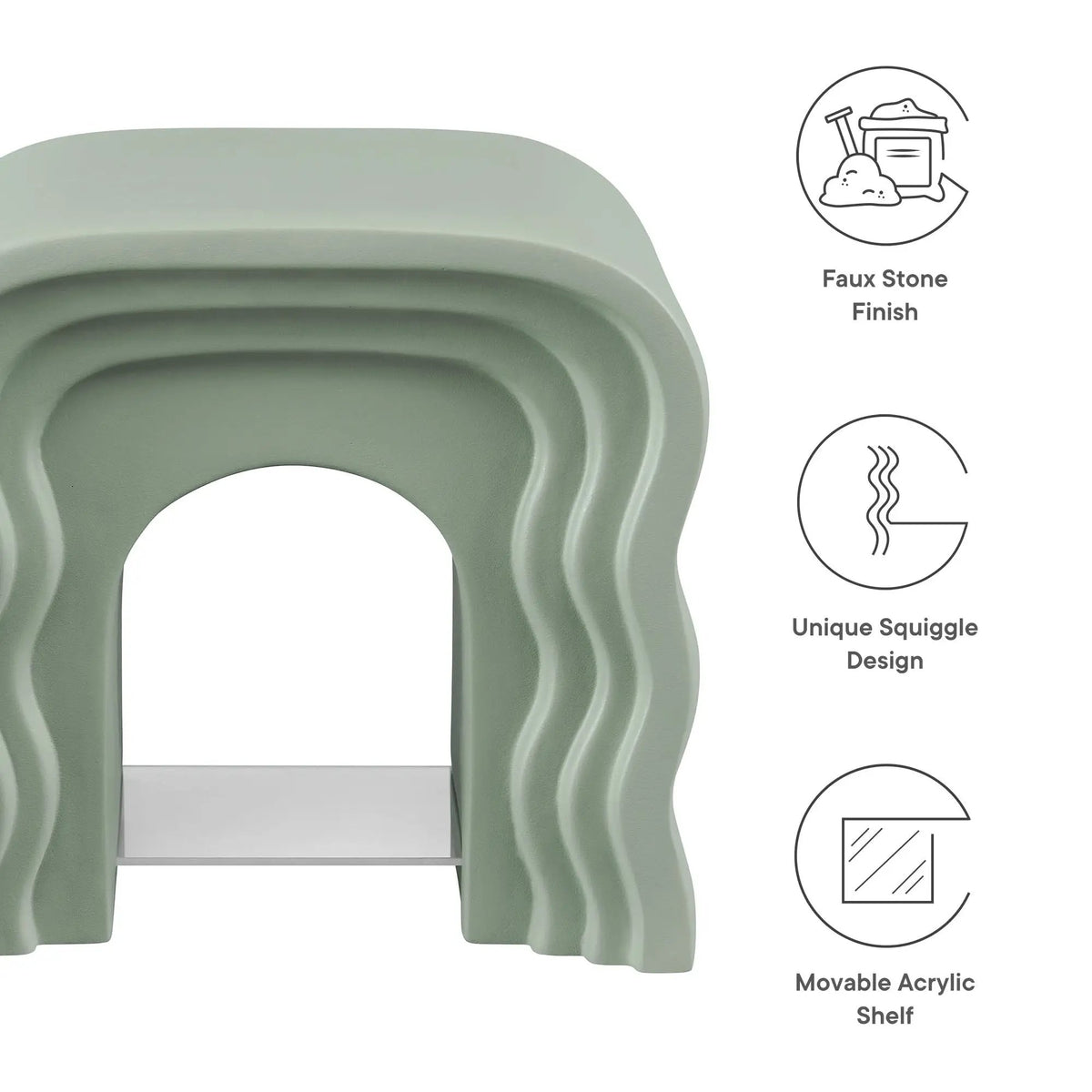 Jorin Squiggle Side Table by Modway by HouseOfZazla