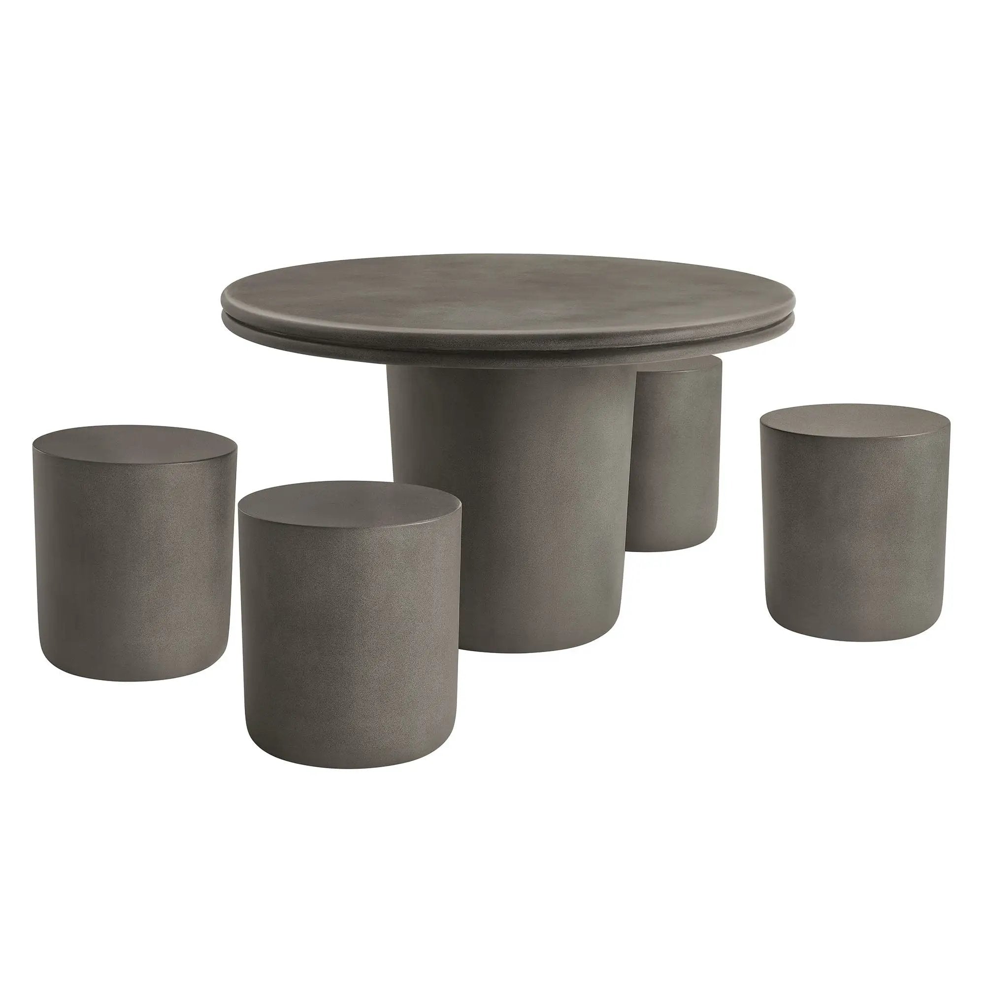 Brion Indoor-Outdoor Patio Concrete 5 Piece Dining Table Set by Modway by HouseOfZazla