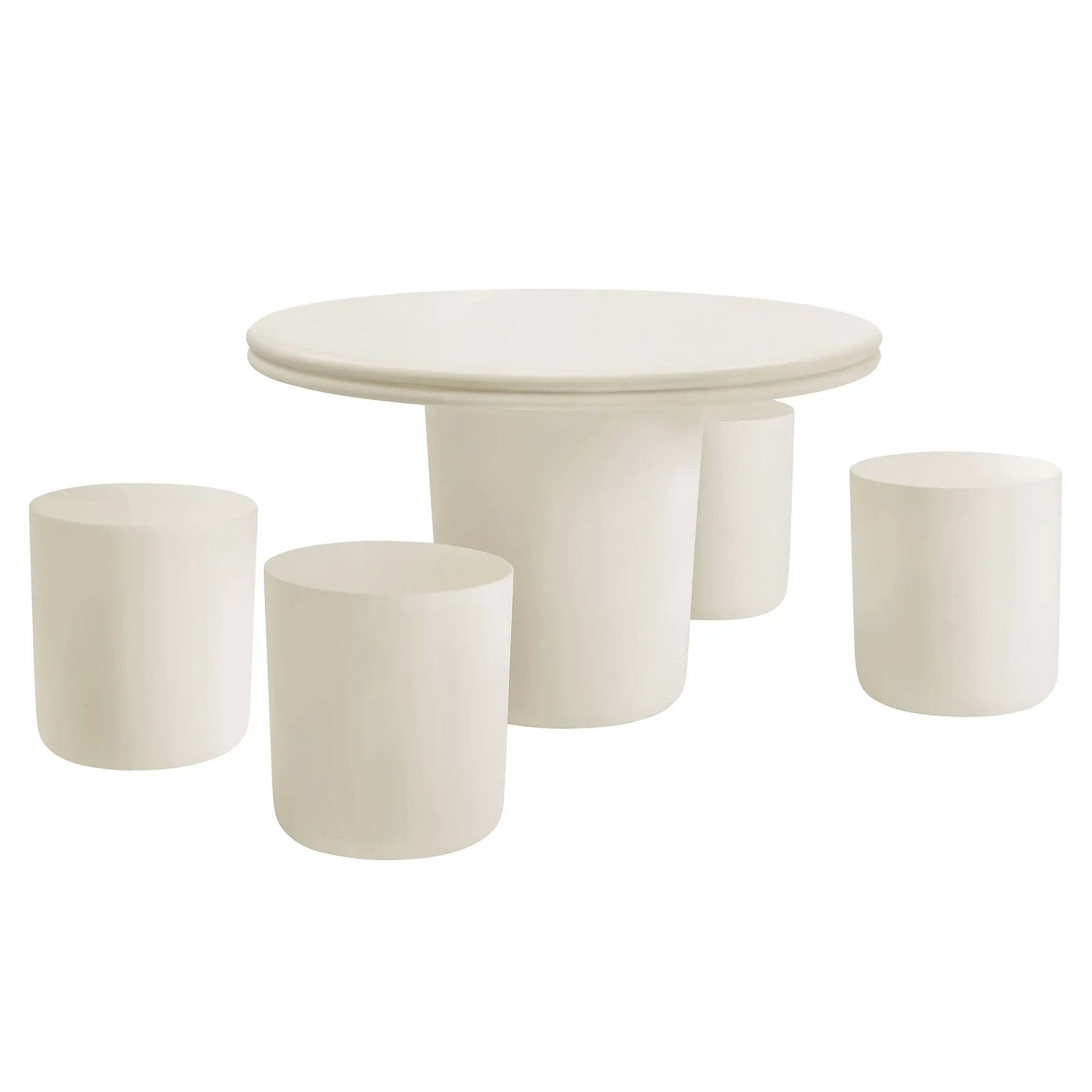 Brion Indoor-Outdoor Patio Concrete 5 Piece Dining Table Set by Modway by HouseOfZazla