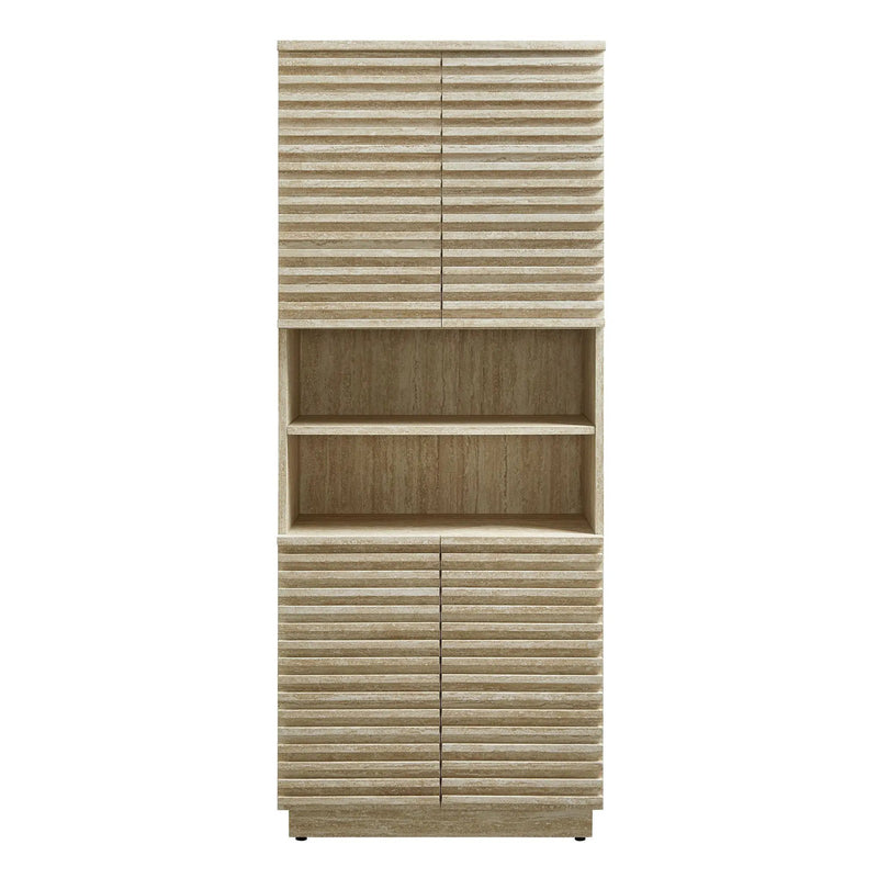 Render Tall Faux Travertine Linen Storage Cabinet by Modway by HouseOfZazla