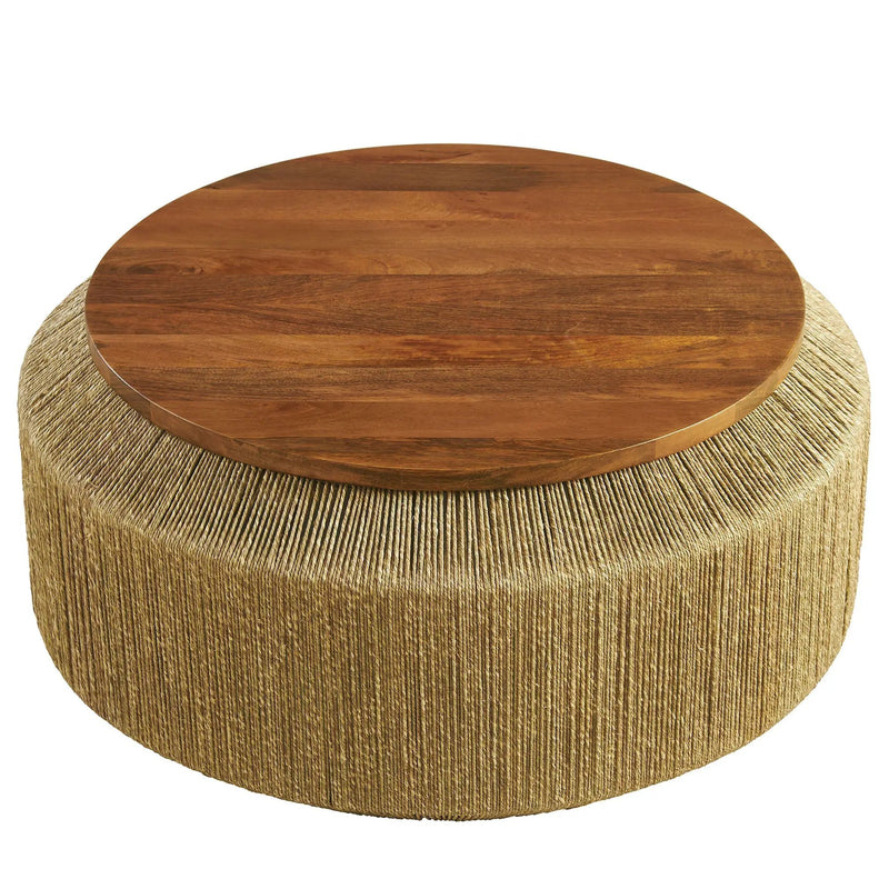 Maris Seagrass and Wood Coffee Table by Modway by HouseOfZazla