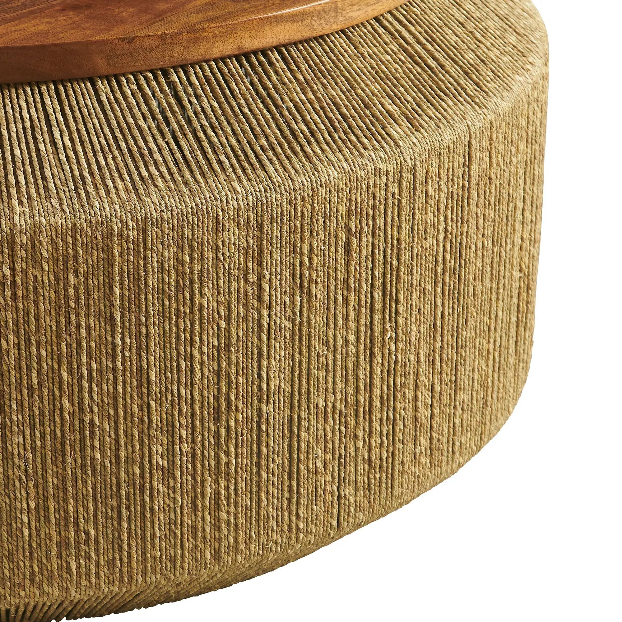 Maris Seagrass and Wood Coffee Table by Modway by HouseOfZazla