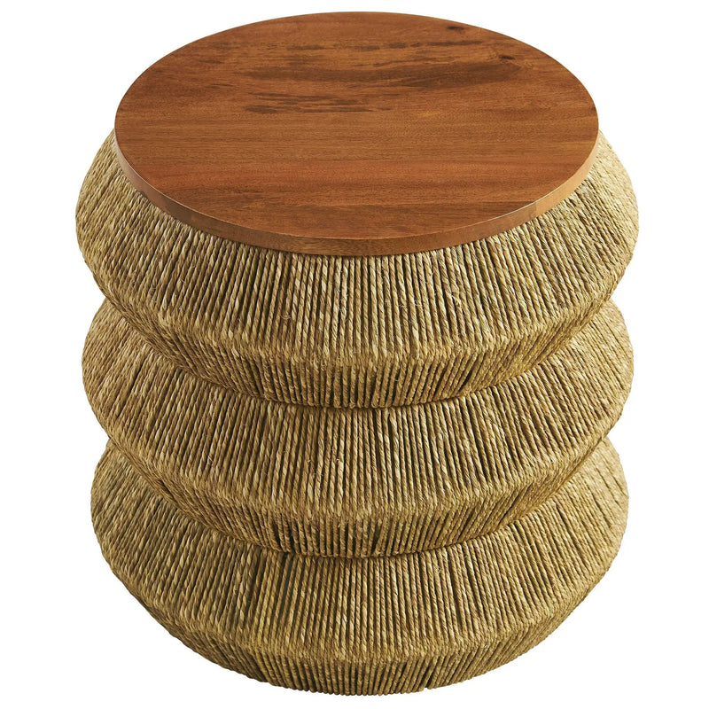 Maris Seagrass and Wood End Table by Modway by HouseOfZazla