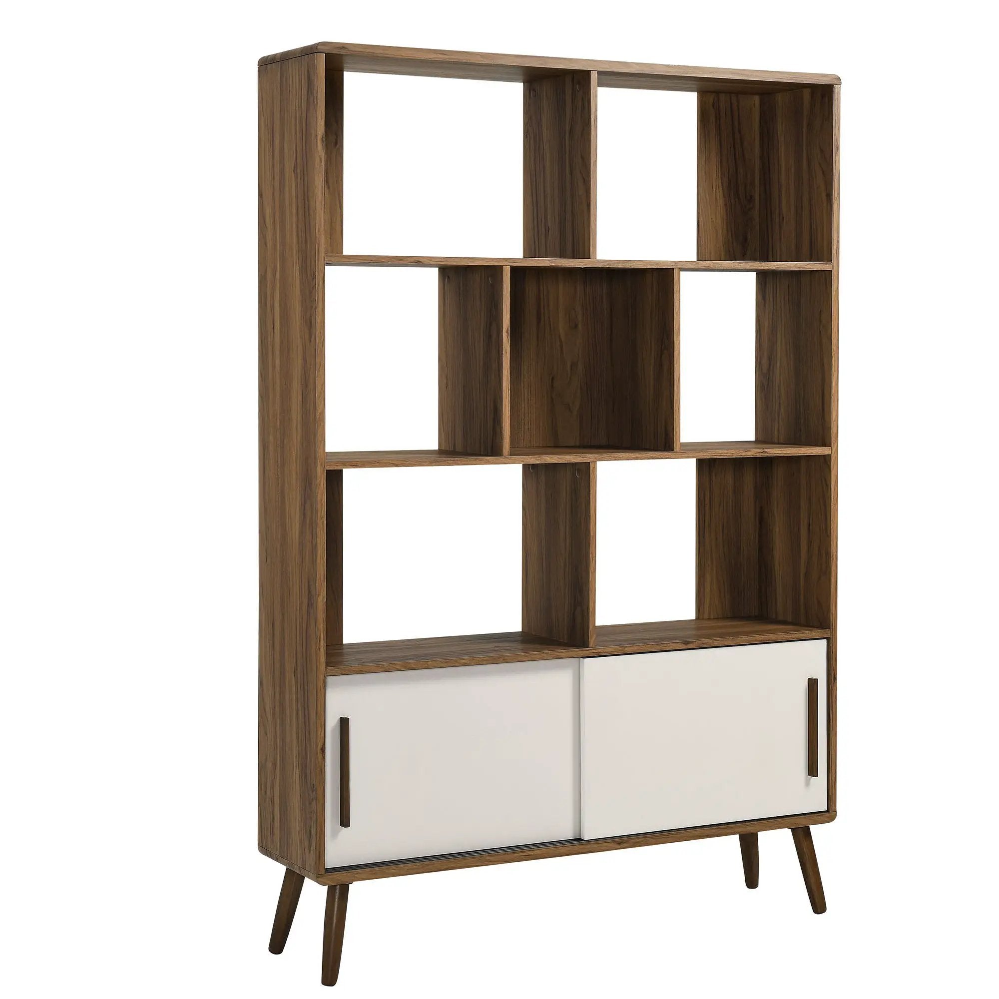 Transmit 45" Four-Tier Bookcase with Sliding Doors by HouseOfZazla